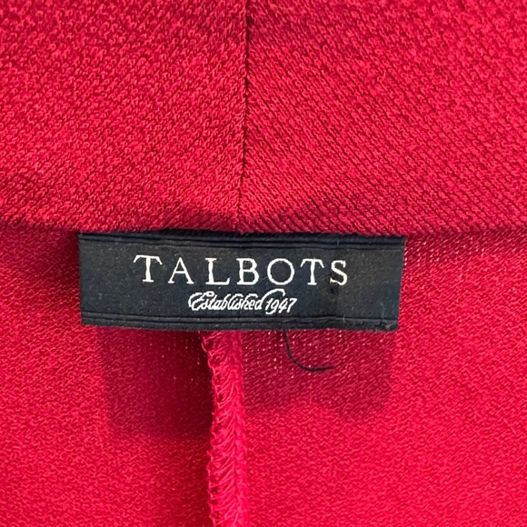 Talbots Elegant Red Twist Front Dress - Picture 2 of 3